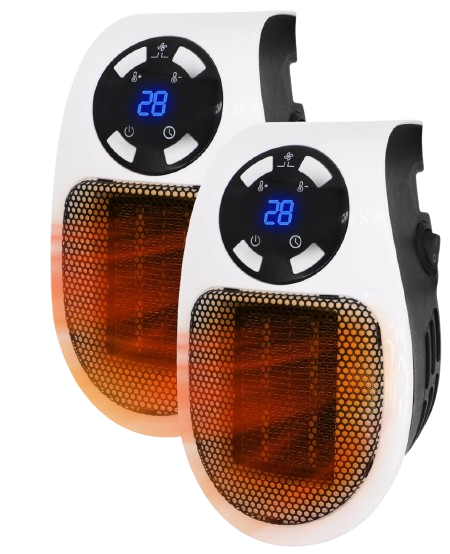 2x Wall Plug Heaters